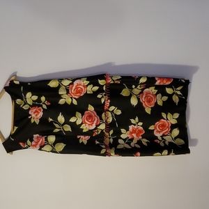 Yves Cossette Depeche Mode Flowered Dress on Black